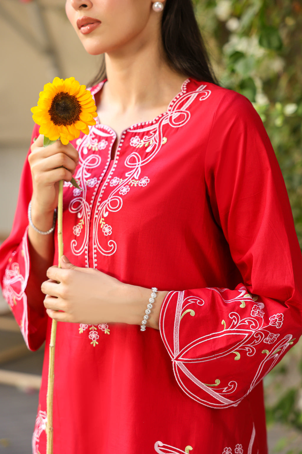 Amora crimson two piece