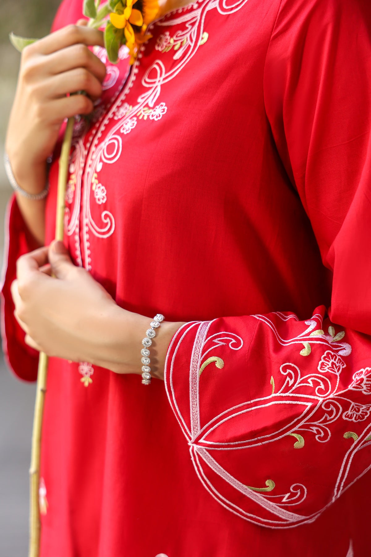 Amora crimson two piece