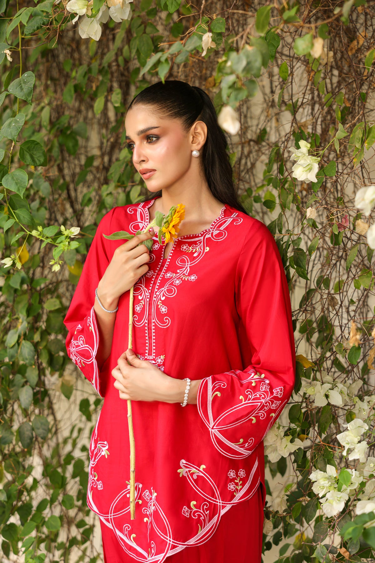 Amora crimson two piece
